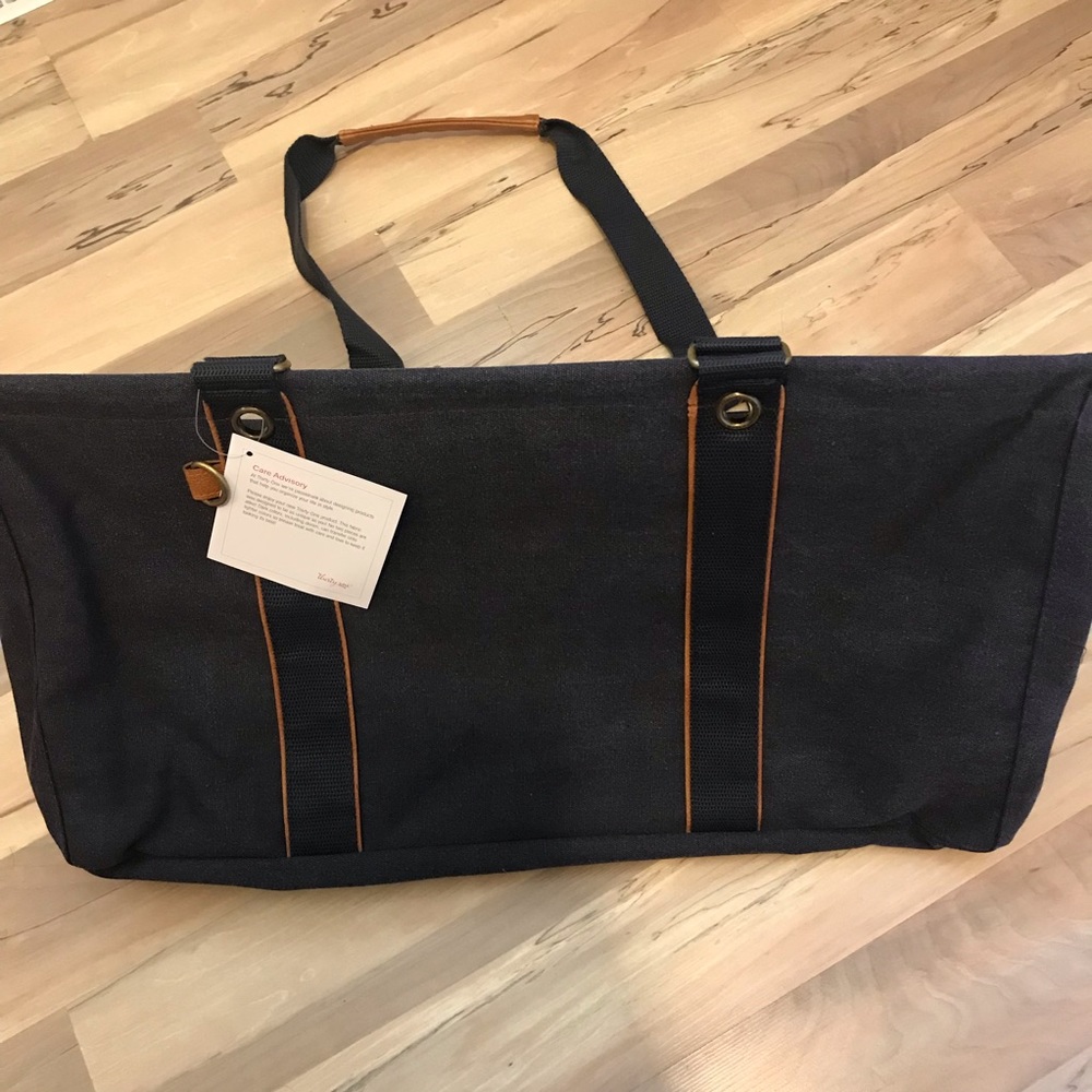 BNWT cotton thirty-one tote with faux leather trim